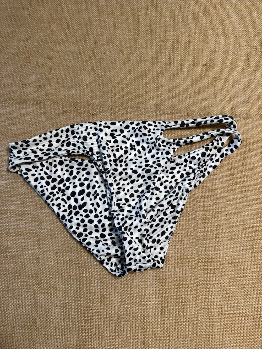 Black & White Dalmatian Print Bikini Bottom